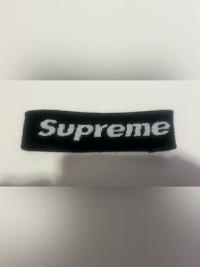 Supreme New Era Big Logo Headband Black Without Tags
